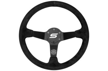 Slide Zomšinos sportinis vairas 350mm(juoda juostelė), 90 mm išnešimas