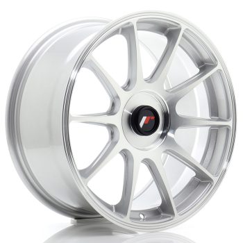 JR Wheels JR11 17×8 ET20-35 BLANK Silver Machined Face