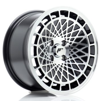 JR Wheels JR14 15×8 ET25 4×100 Gloss Black Machined Face