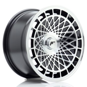 JR Wheels JR14 15×8 ET15-25 BLANK Gloss Black Machined Face