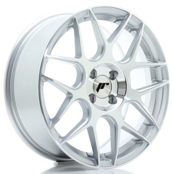 JR Wheels JR18 17×7 ET40 4×100 Silver Machined Face