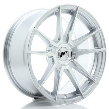 JR Wheels JR21 17×8 ET20-35 BLANK Silver Machined Face