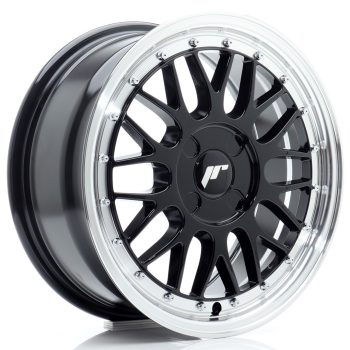 JR Wheels JR23 16×7 ET20-45 4H BLANK Gloss Black w/ Machined Lip