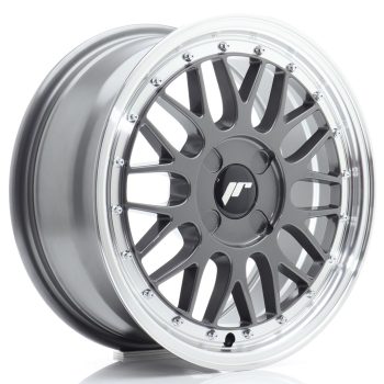 JR Wheels JR23 16×7 ET20-45 4H BLANK Hyper Gray w/ Machined Lip