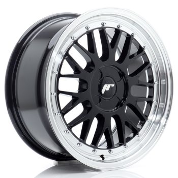 JR Wheels JR23 17×7,5 ET20-40 4H BLANK Gloss Black w/ Machined Lip