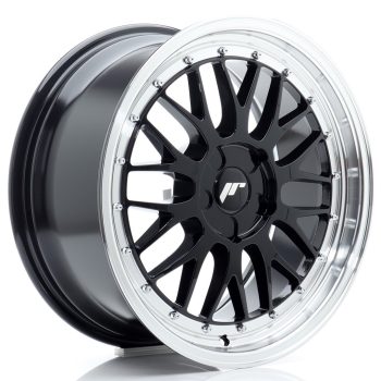JR Wheels JR23 18×8 ET20-42 5H BLANK Gloss Black w/ Machined Lip