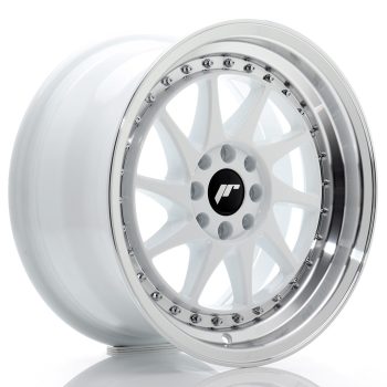 JR Wheels JR26 16×8 ET25 4×100/108 White w/ Machined Lip