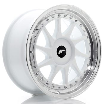 JR Wheels JR26 17×8 ET20-35 BLANK White w/ Machined Lip