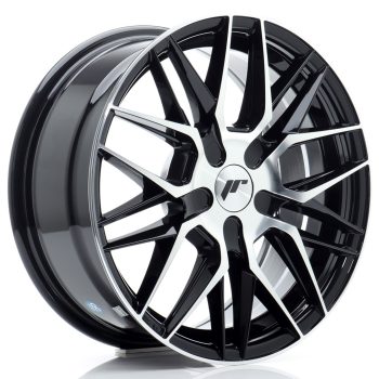 JR Wheels JR28 16×7 ET20-40 BLANK Gloss Black Machined Face