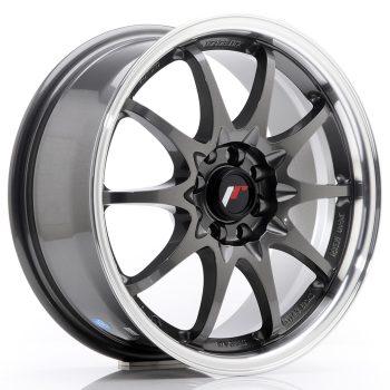 JR Wheels JR5 16×7 ET30 5×100/114,3 Gun Metal w/ Machined Lip