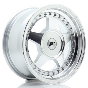 JR Wheels JR6 15×7 ET20-35 BLANK Silver Machined Face