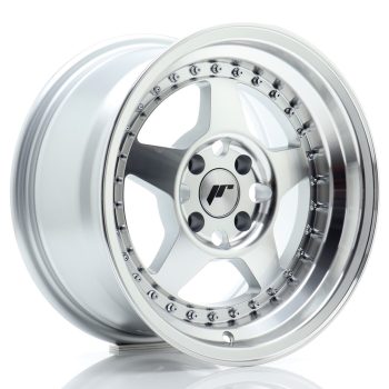 JR Wheels JR6 15×8 ET15 4×100 Silver Machined Face