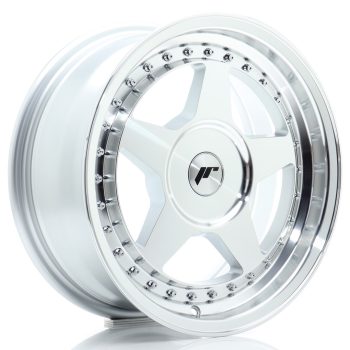 JR Wheels JR6 16×7 ET20-35 BLANK Silver Machined Face