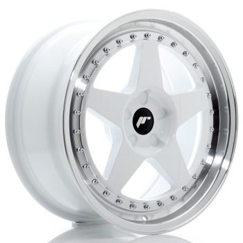 JR Wheels JR6 18×8,5 ET20-40 5H BLANK White w/ Machined Lip