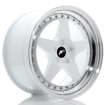 JR Wheels JR6 18×9,5 ET20-40 5H BLANK White w/ Machined Lip