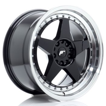 JR Wheels JR6 18×9,5 ET22 5×114,3/120 Gloss Black w/ Machined Lip