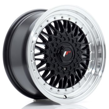 JR Wheels JR9 16×7,5 ET25 4×100/108 Gloss Black w/ Machined Lip