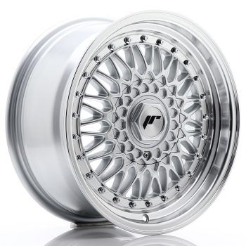JR Wheels JR9 16×7,5 ET25 BLANK Silver w/ Machined Lip+Silver Rivets