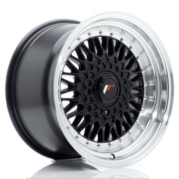JR Wheels JR9 16×9 ET20 4×100/108 Gloss Black w/ Machined Lip