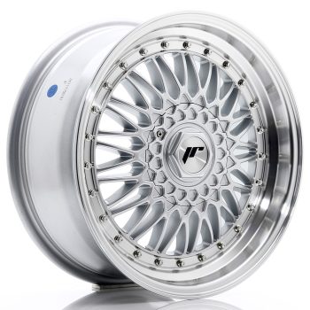 JR Wheels JR9 17×7,5 ET35 4×100/108 Silver w/ Machined Lip+Silver Rivets