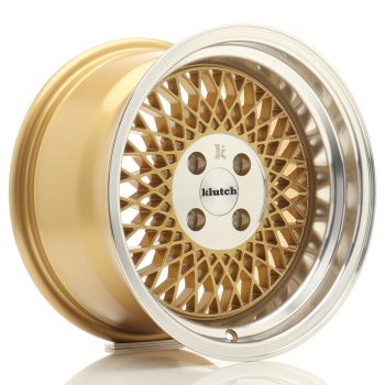 Klutch SL1 16×8 ET15 4×100 Gold w/ Machined Lip