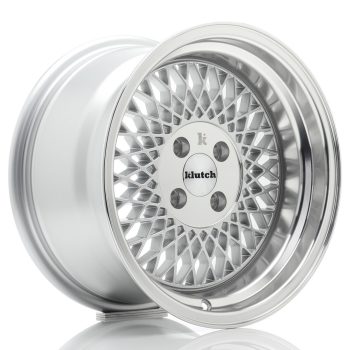 Klutch SL1 16×8 ET15 4×100 Silver w/ Machined Lip